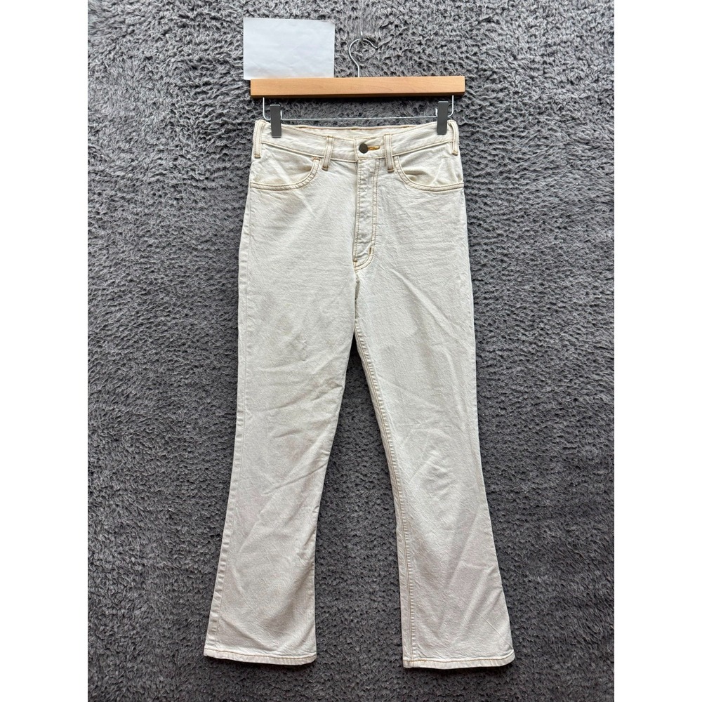 Creatures of Comfort High Rise Flared Denim Jeans Off-White Womens Size 0